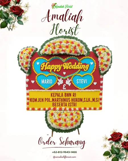 Papan Bunga Pernikahan Bareng